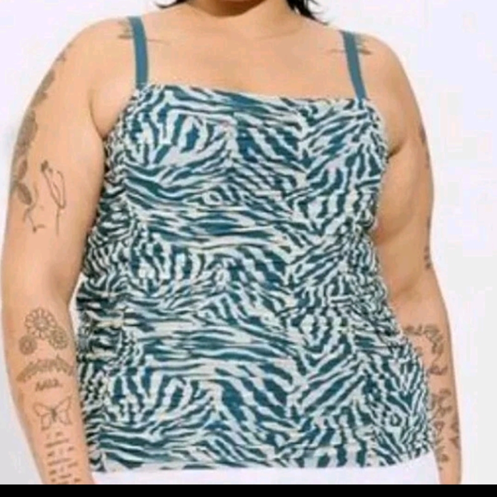 TORRID Animal Print Shirred Camisole Sizes 10/1x/4x NWT
